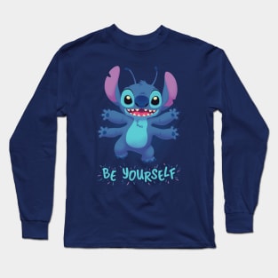 Be Yourself // Cute Stitch, 90s Kid, Experiment 626, Ohana Long Sleeve T-Shirt